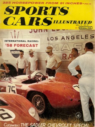 SPORTS CARS ILLUSTRATED 1958 FEB - ALFA 159 vs MASERATI 4CLT/48, BERKELEY, A55*